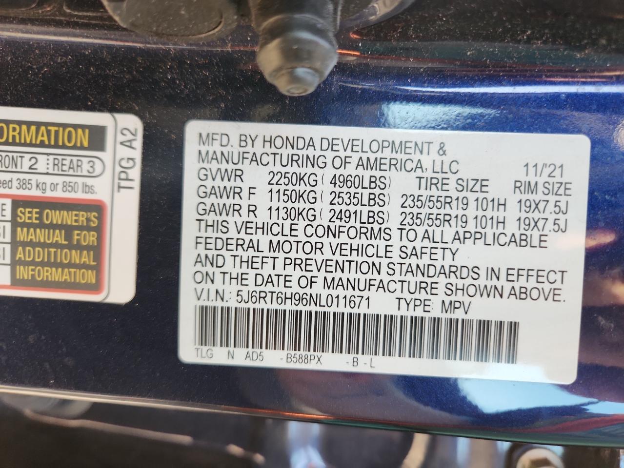 Honda Crv Touring Image 11