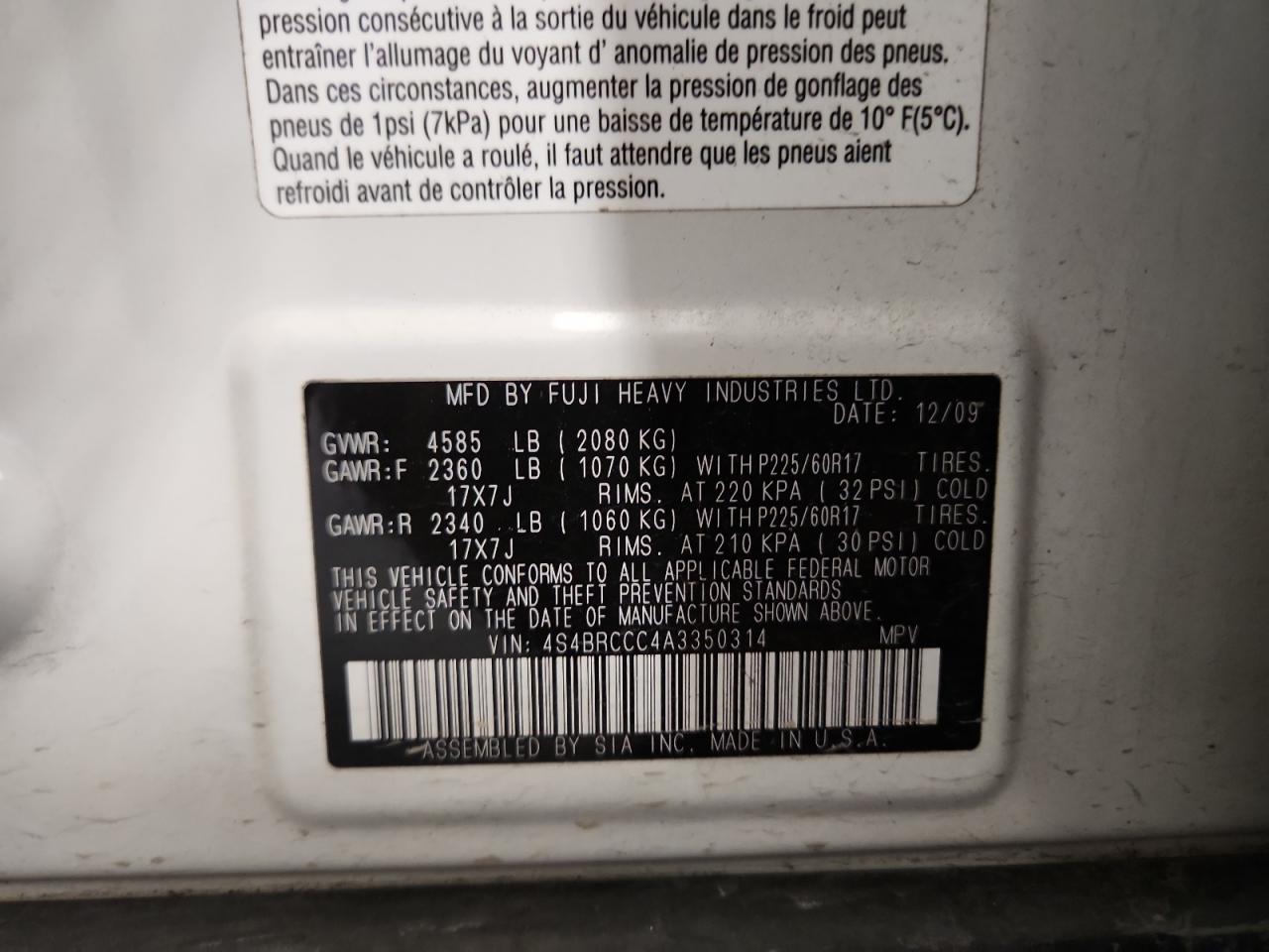 Subaru Outback 2.5i Premium Image 9