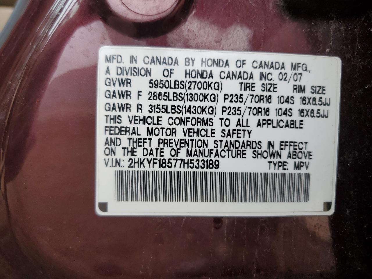 Honda Pilot Exl Image 11