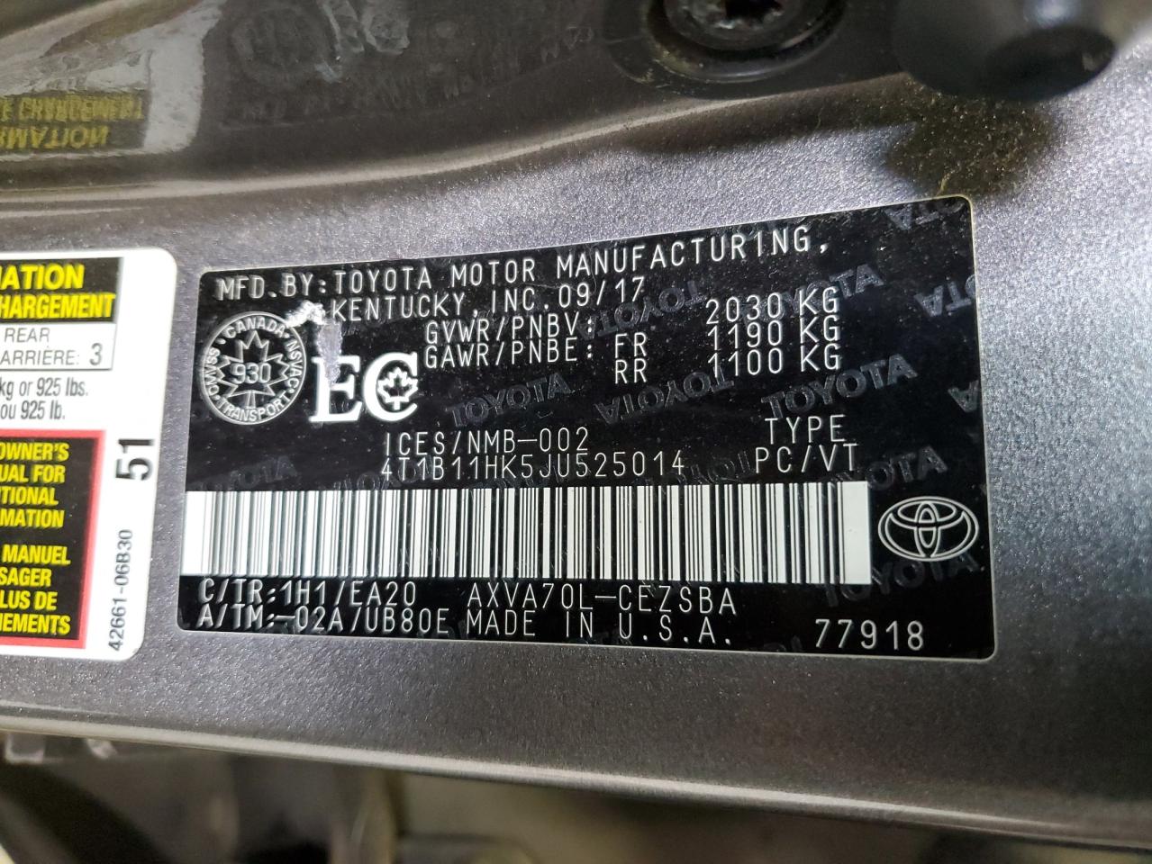 Toyota Camry L Image 9