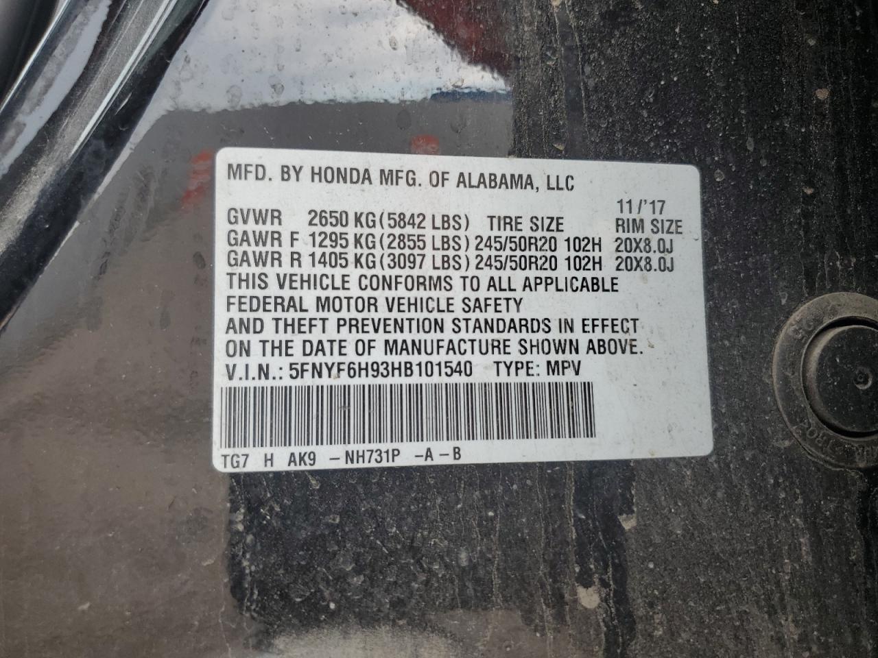 Honda Pilot Touring Image 13