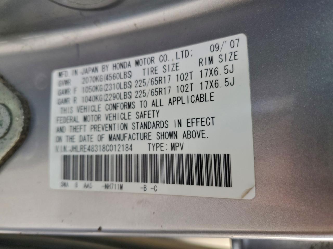 Honda Crv Lx Image 13