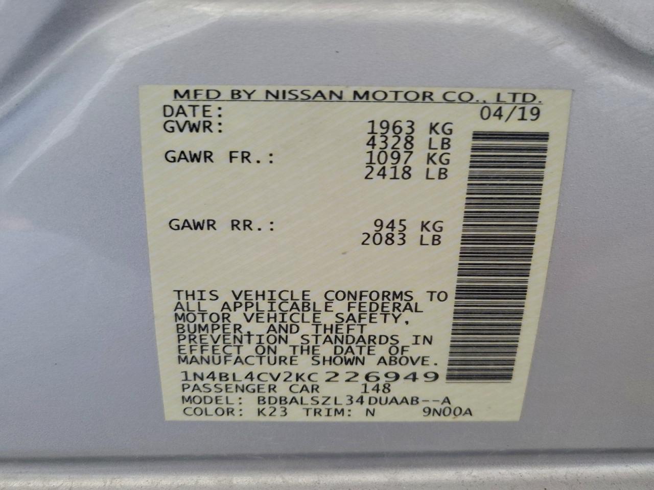 Nissan Altima Sr Image 8